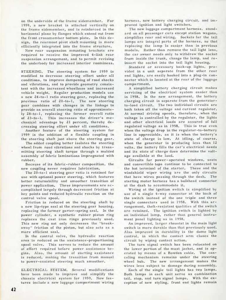 1959 Chevrolet Engineering Features Booklet Page 16
